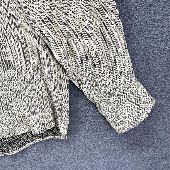 Vintage Atlantic Connection Button Up Shirt Men Large Retro Abstract Long Sleeve - Picture 5 of 16